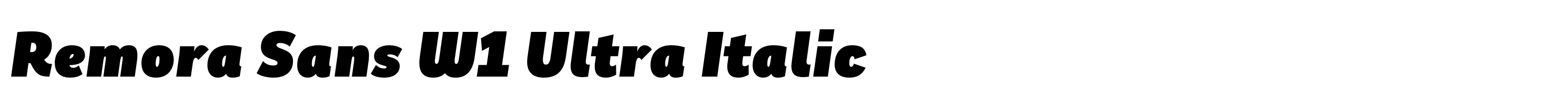 Remora Sans W1 Ultra Italic